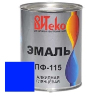 Эмаль ВИТЕКО ПФ-115 синяя 1.8кг
