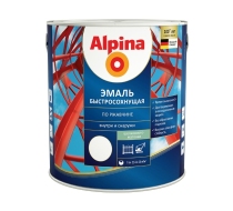 Грунт-эмаль быстросохнущая по ржавчине Альпина RAL 9003 белый 2.5л. Брест