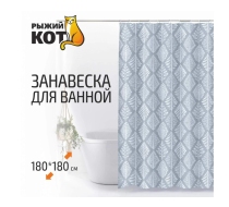 Штора для ванной Рыжий кот SC-PE-40, 180 x 180 см, полиэстер 213874
