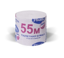 Туалетная бумага без втулки 55м светло-серая 1 слой 48шт/уп. ТБНФ53