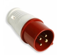 Вилка переносная силовая ССИ-014 3Р+РЕ 16А 380В бел/красный IP44 IEK