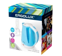 Чайник «Ergolux» ELX-КР02-С35, голубой/белый, объем 1.8л, мощность 1500-2300ВТ /13118/881569