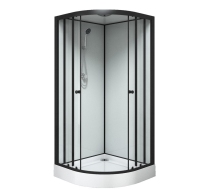 Душевая кабина 90x90x(190+15)см с низким поддоном 15см, прозрачное закаленное стекло 5 мм CS-22109