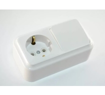 Блок 1кл + 1гн с 3/К о/у белый IP20 Пралеска Беларусь