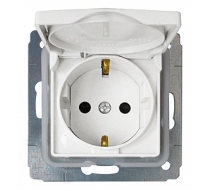 Розетка Legrand Cariva белая 2К+3 IP44 /773645/