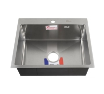 Мойка врезная GFfrank 60х50см толщина 2.0х0.6мм глубина 200мм, +сифон 60502