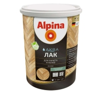 Лак ВД Альпина Аква для паркета и полов шелковисто-матовый 2.5л.