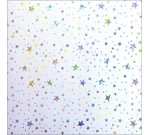 Панель стеновая ПВХ  0,25х3,0м  Звездопад белый голография (Крымск)