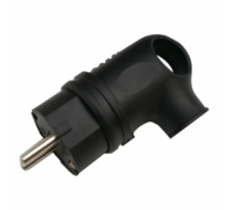 Вилка угловая с З/К черная каучук 16А IP44 9220 IN HOME