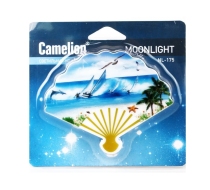 Ночник светодиод с выкл Camelion NL-175 0.5W 3LED 95x75x45 Веер 220V, пластик