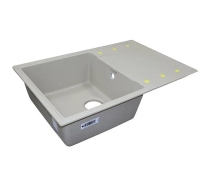 Мойка кухонная кварцевая AZARIO Izmir (740х480х197) Песочная (сифон) CS00097682