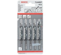 Пилки д/лобзика Bosch 1уп/5шт. Т144DP, HCS (дерево) 2608633А35