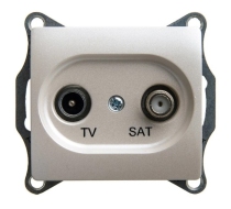 Розетка 2гн ТВ+спутник TV+SAT с/у крем Glossa Schneider Electric GSL000297