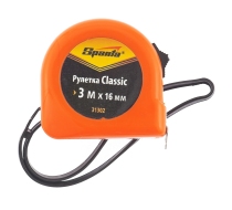 Рулетка Classic 3х16мм. пластиковый корпус /31302/