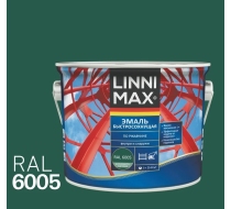 Грунт-эмаль быстросохнущая по ржавчине LINNIMAX RAL 6005 зеленый мох шелковисто-матовый 2.5л.