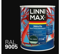 Грунт-эмаль быстросохнущая по ржавчине LINNIMAX RAL 9005 черный шелковисто-матовый 0.75л.