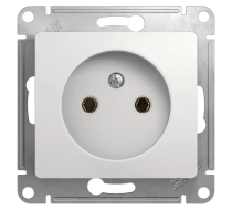 Розетка 1гн без З/К с/у белый механизм 16А Glossa Schneider Electric GSL000141