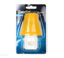 Ночник светодиод с выкл Camelion NL-192 0.5W 4LED 100x70x95 Светильник желтый 220V, пластик