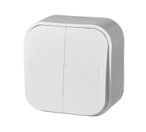 Выключатель Legrand Quteo 2-кл. о/у  белый IP20 /782202/