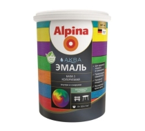 Эмаль акриловая Альпина Аква шелковисто-матовая База 1 0.9л.
