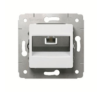 Розетка Legrand Cariva белая телефонная RJ-11-1 выход, мех-м, /773638/