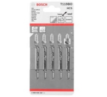 Пилки д/лобзика Bosch 1уп/5шт. Т119ВО, HCS (дерево) 2608630310