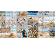 Панель ПВХ Мозаика Морской берег 957х480х0.3мм (0,4593м2)