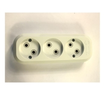 Колодка MGP 121/321 3-х местн. розетка. Makel