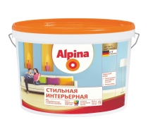 Краска ВД Альпина Стильная интерьерная База 1 8.2кг 5.0л.