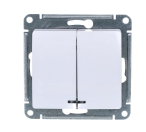 Выключатель 2кл с подсв с/у белый механизм Glossa Schneider Electric GSL000153