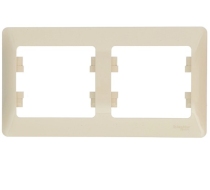 Рамка 2гн крем Glossa Schneider Electric GSL000202
