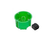 Коробка подрозетник КУ1202 с/у в г/к зеленый п/л 68х40 IP20 Hegel