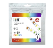 Лента светодиод LSR-5050 14,4Вт 60Led RGB 12В мультиколор IP20 3м IEK