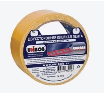 Лента клеящая двусторонняя 50мм*5м, UNIBOB полипропилен арт.4124, 01482