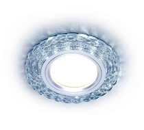 Светильник Ambrella Light S287 GU5.3+3W CL прозрачный (LED WIGHT) D90*25