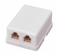 Розетка 2гн о/у RJ-11 (6Р2С) телефонная белая Proconnect  03-0002-4