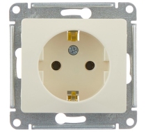 Розетка 1гн с 3/К с/у крем механизм 16А Glossa Schneider Electric GSL000243