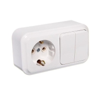 Блок 2кл + 1гн с 3/К о/у белый IP20 Пралеска Беларусь