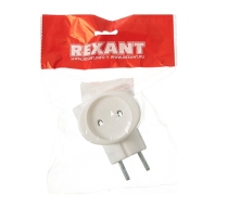 Тройник 3 гнезда без З/К белый евро 220В 10А Токер REXANT 11-1068