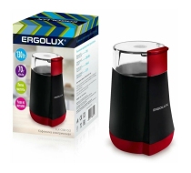 Кофемолка электрическая «Ergolux» ELX-CG02-С43, черно-красная, 130Вт  /13978