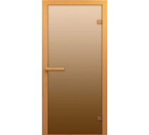 Дверь банная стеклянная бронза 1900х700 (6 мм., 2 петли, коробка хвоя)