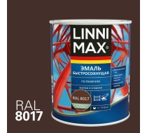 Грунт-эмаль быстросохнущая по ржавчине LINNIMAX RAL 8017 коричневая шелковисто-матовый 1.6л.