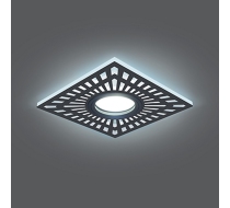 Светильник св/д Gauss Backlight квадратный узор GU5.3 черный 3W, 4000К BL126/СМ00000602