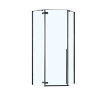 Душевое ограждение Loranto NEO 90x90x195 прозр закал стекло 8мм, Easy clean, профиль черн(CS-22107B)