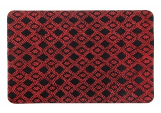 Коврик ворсовый придверный 50х80 см. FUSION красный/черный SUNSTEP  /37-112/