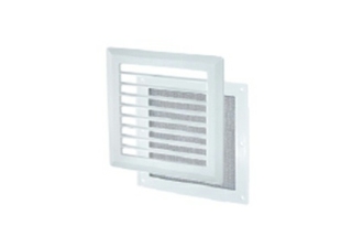 Решётка разъемная наклонные жалюзи с москитной сеткой 175х240 Э1724Р