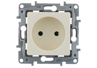 Розетка Etika Legrand 1гн без З/К с/у крем механизм 672320