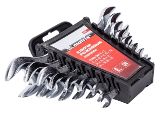 Набор ключей рожковых, 6-22мм., 8шт. CrV, хромировынные Matrix /15276/