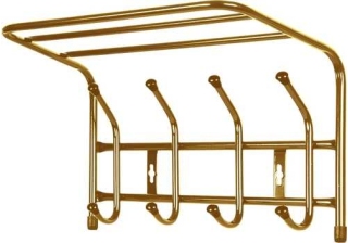 Вешалка настенная с полкой 4 крючка ВП4 Белая