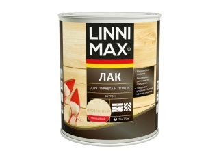 Лак алкидно-уретановый LINNIMAX Лак для паркета и полов шелковисто-матовый 0.75л.